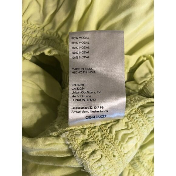 Brand New Anthropologie Pilcro Ruffled Tube Top in Lime XL - Picture 9 of 12